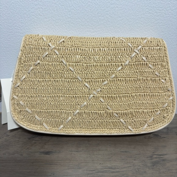 Tory Burch Reva Tan Crossbody Bag with Woven Design Retail $448 - Picture 3 of 9